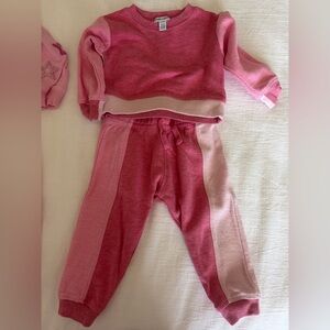 Splendid Pink Colorblock Kids Matching Set